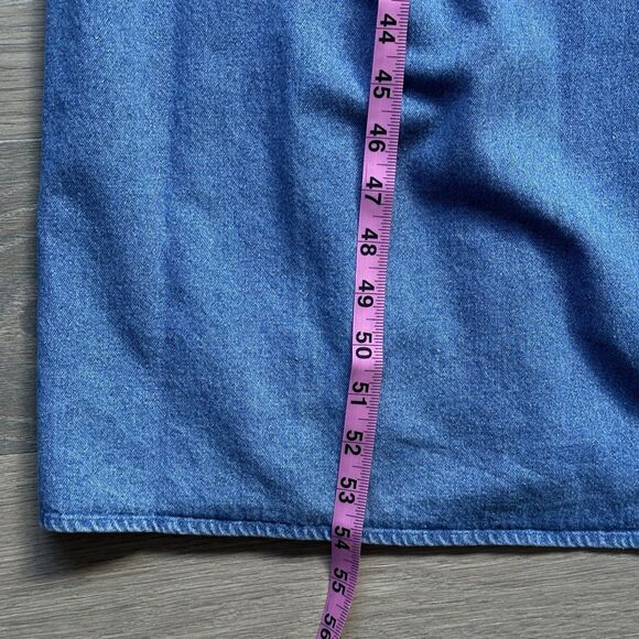 Vintage d. Frank Dress Women 10 Denim Blue Western Prairie Cottage Boho 90s - Picture 7 of 13